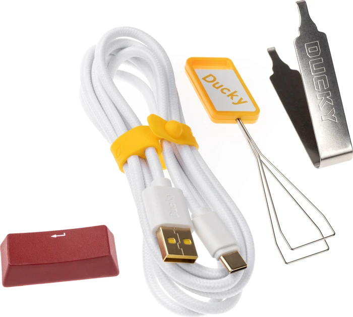 Ducky Origin Vintage, Retro grau, MX RED, USB, US