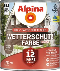Alpina Farben Wetterschutz-Farbe deckend außen toskanabraun, 750ml
