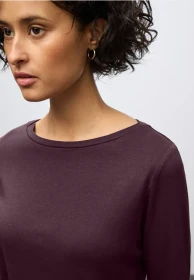 Street One Basic Shirt langarm jazz berry (Damen)