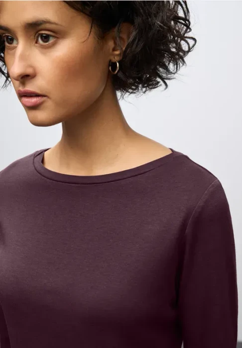 Street One Basic Shirt langarm jazz berry (Damen)