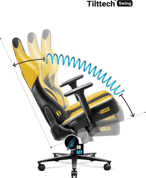 Diablo Chairs X-Player 2.0 King Gamingstuhl, gelb/schwarz