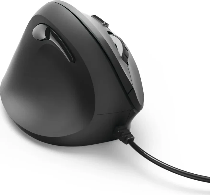 Hama EMC-500L Vertical Maus schwarz, Linkshänder, USB