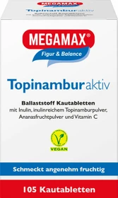 Megamax Topinambur aktiv Ballaststoffkautabletten, 105 Stück