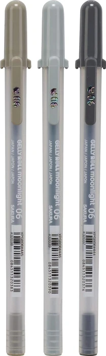 Sakura Gelly Roll Moonlight 06 F Urban Gelroller (Mine) sortiert, 3er-Set, Etui