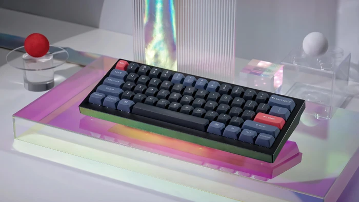 Keychron Q4 QMK Custom, 60% Layout, Barebone Tastatur, Silver Grey, ISO