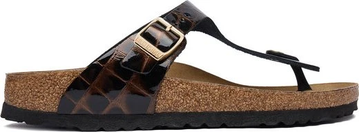 Birkenstock Gizeh Naturleder emboss leather black (Damen)