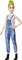 Mattel Barbie - Fashionistas im Latzhosenoutfit mit grüner Haarsträhne Petite Vorschaubild