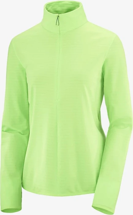Salomon Essential Lightwarm Fleece Jacke green gecko (Damen)
