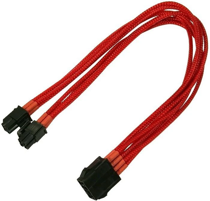 Nanoxia 8-Pin EPS12V Verlängerung 30cm, sleeved rot