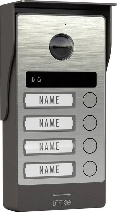 M-E Allviso ALL-V40S-M7W-IPS Video-Türsprechanlage 4-Familienhaus Edelstahl, Set