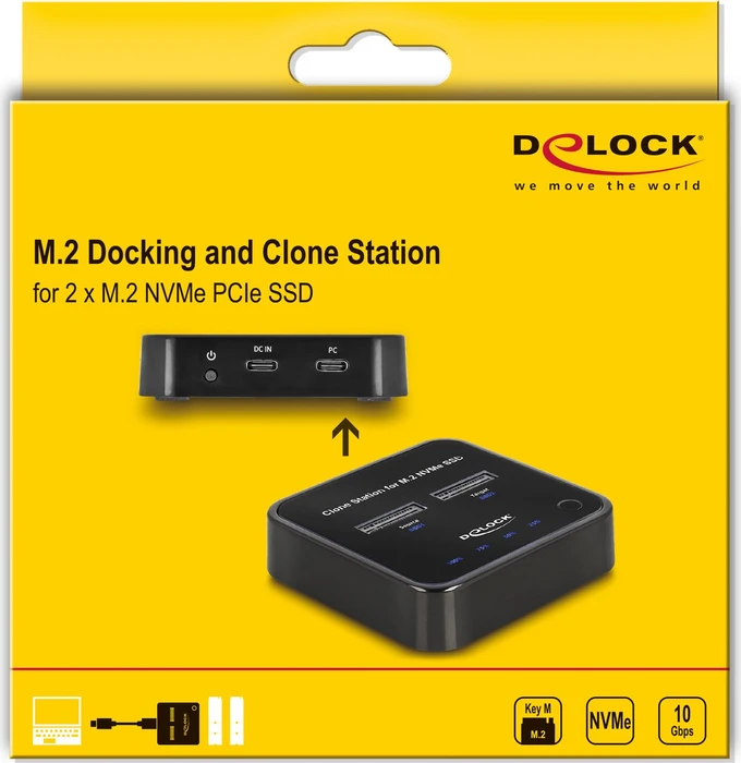 DeLOCK M.2 PCIe Dockingstation mit Klon-Funktion, USB-C 3.1 (64177) – Bild 7