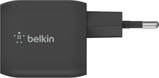 Belkin BoostCharge Pro USB-C-GaN-Ladegerät mit zwei Anschlüssen und PPS (45W) schwarz