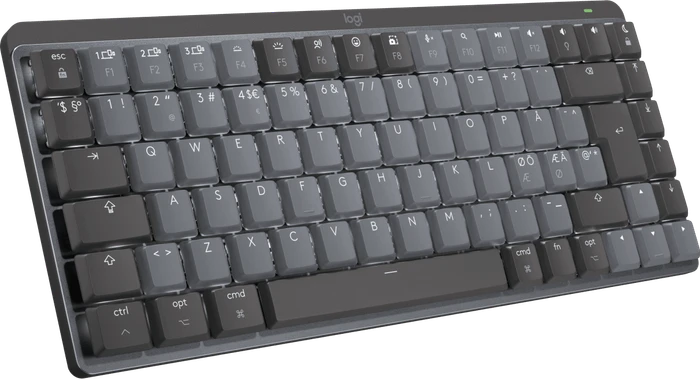 Logitech MX Mechanical Mini for Mac, Space Gray, LEDs weiß, Logi Bolt, Kailh Choc V2 LOW PROFILE BROWN, USB/Bluetooth, ND