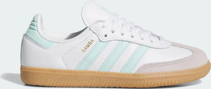 adidas Samba OG cloud white/semi flash aqua/gum (Junior)