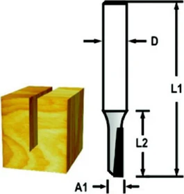 Makita Nutfräser einschneidig, (D)6x19x32mm, 1 Stück