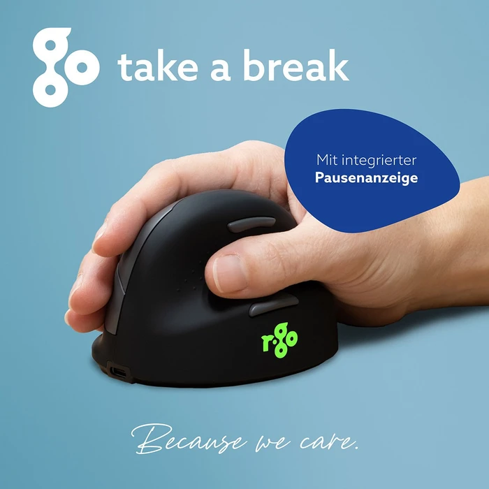 R-Go HE Break Mouse Vertikale kabellose Maus klein, Bluetooth