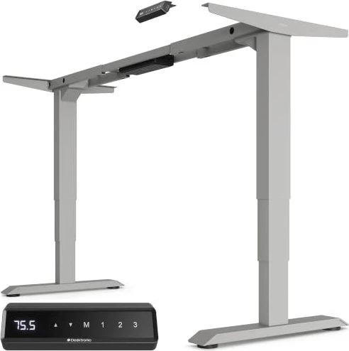 Desktronic HomePro elektrisch höhenverstellbares Sitz-Steh-Schreibtischgestell grau