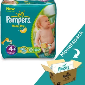 Pampers Baby-Dry Gr.4+ Einwegwindel, 9-20kg, 104 Stück