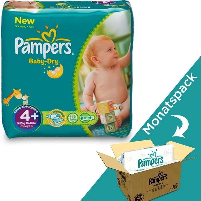 Pampers Baby-Dry Gr.4+ Einwegwindel, 9-20kg