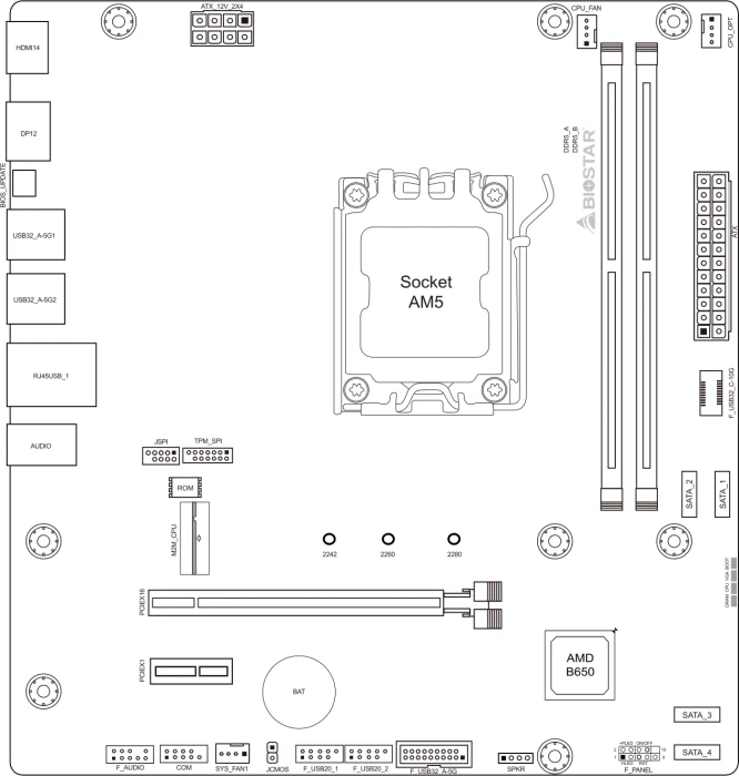 Biostar B650MT (AMD AM5)