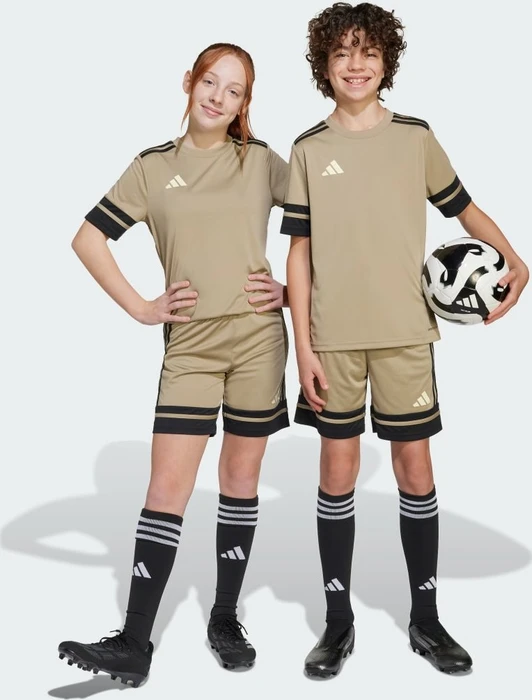 adidas Squadra 25 Trainingshose kurz blanch cargo/black/warm vanilla (Junior)