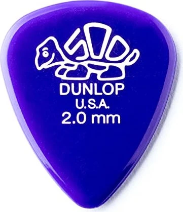 Dunlop Delrin 500 Pick, 2.0mm, 12-Pack