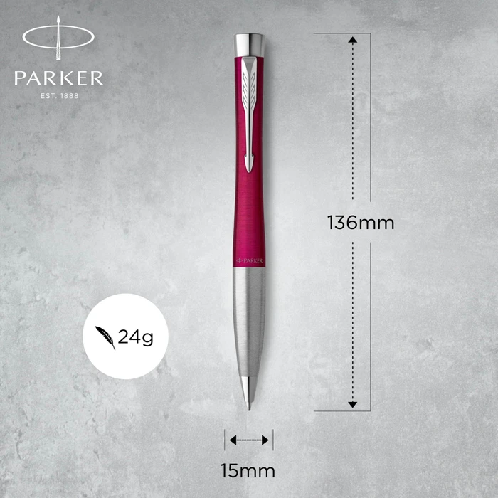 Parker Urban Twist M Kugelschreiber vibrant magenta lacquer/chrome trim, Geschenkbox
