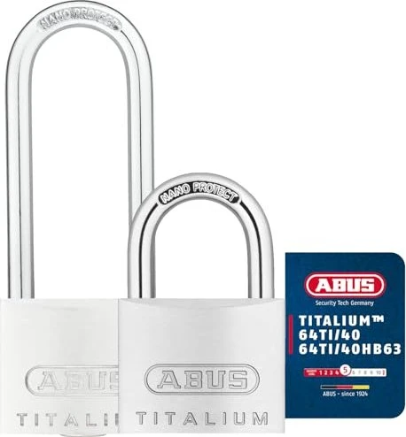 ABUS 64 Titalium 64TI/40 + HB63, Vorhängeschloss, 3er-Pack