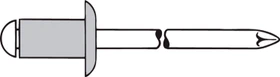 Gesipa Alu/Niro Flachrundkopf Blindniete 5x10mm, 500 Stück