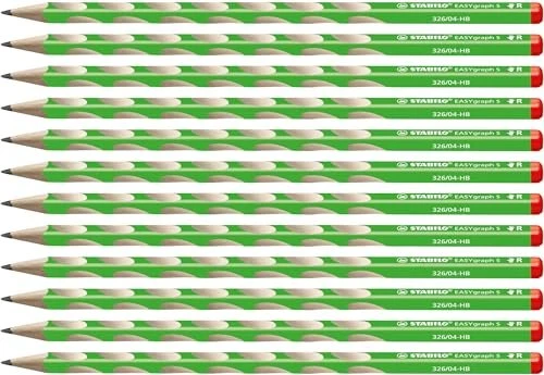 STABILO EASYgraph S Bleistift HB graphit, grün, Rechtshänder, 12er-Pack