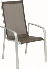 Karasek Ibiza Flair Stapelsessel hoch silber/taupe