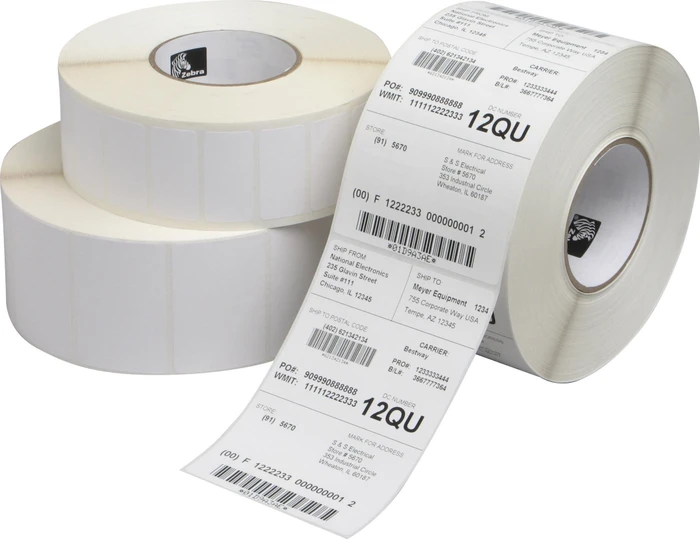 Zebra Thermoetiketten Z-Perform 1000T, 57x32mm, weiß, unbeschichtet, 8er-Pack (33920 Etiketten)