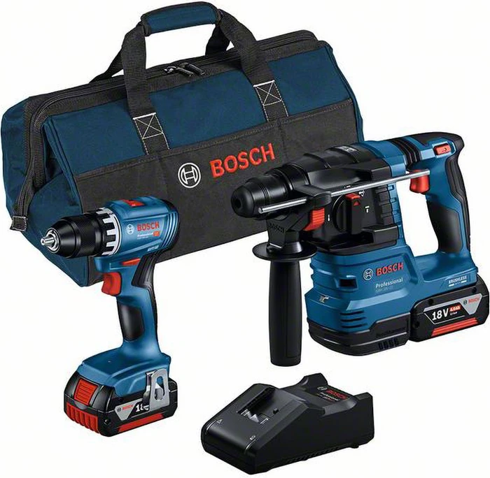 Bosch Professional Akku-Maschinenset inkl. Tasche + 2 Akkus 4.0Ah