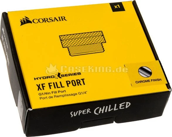 Corsair Hydro X Series XF, Fill Port G1/4", chrome