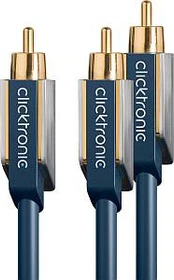 Clicktronic Advanced Subwoofer Y-Adapter Cinch Kabel 7.5m (70659)