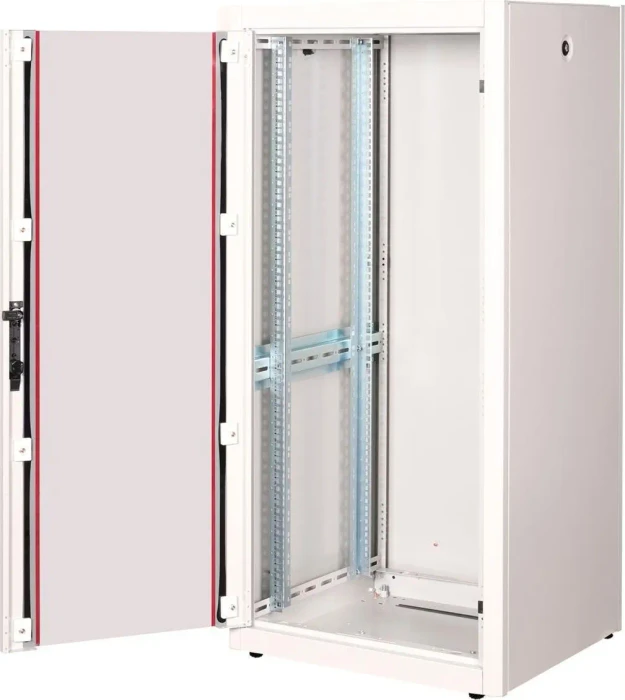 Roline / Secomp Basic 19" Netzwerkschrank 26HE, montiert, Glastür, IP20, RAL 7035, 600mm tief