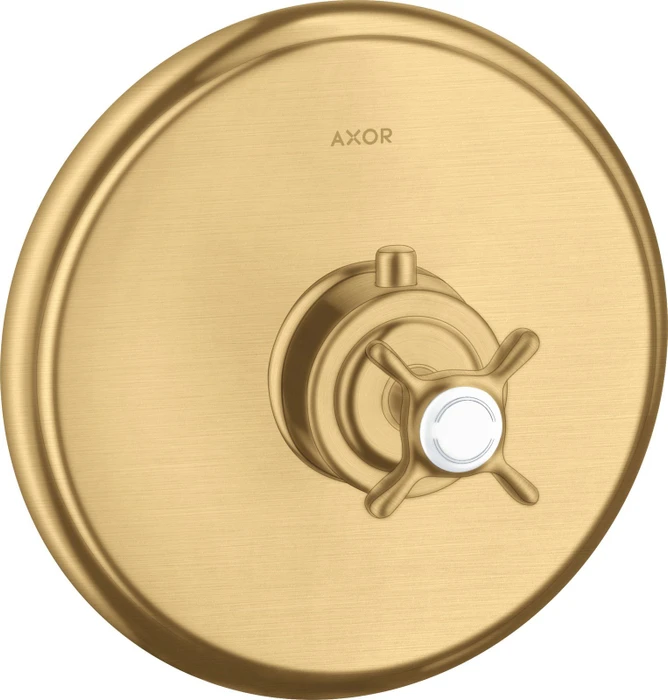 Hansgrohe Axor Montreux Thermostat mit Kreuzgriff brushed gold optic