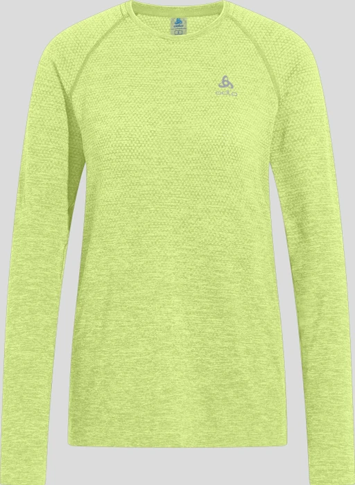 Odlo Essential Seamless Funktionsshirt langarm shadow lime melange (Damen)