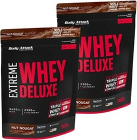 Body Attack Extreme Whey Deluxe Protein Nuss/Nougat 900g