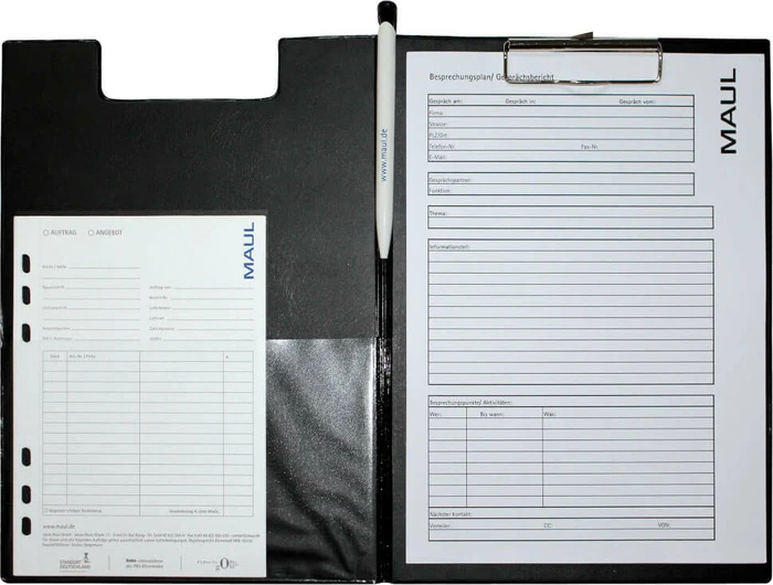 Maul Klemmbrettmappe mit Folienüberzug, A4, schwarz