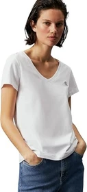 Calvin Klein V-Neck Slim Fit T-Shirt kurzarm bright white (Damen)