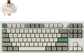 Keychron Q3 Max, Shell White, TKL, LEDs RGB, hot-swap, Gateron Jupiter BROWN, USB/Bluetooth, US