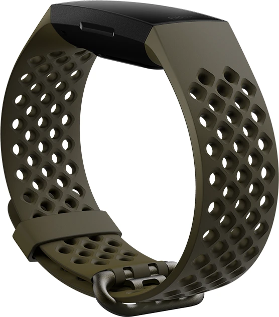 Fitbit Ersatzarmband Sport Large für Charge 4 und Charge 3 evergreen