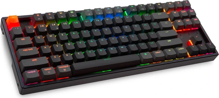 Keychron K8, 80% TKL, LEDs RGB, schwarz, Gateron BROWN, USB/Bluetooth, DE