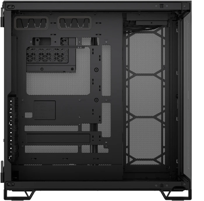 Corsair 6500X Black/Obsidian Aluminium, schwarz/silber, Glasfenster
