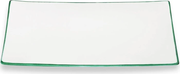 Gmundner Keramik Grüner Rand Platte 30x20cm