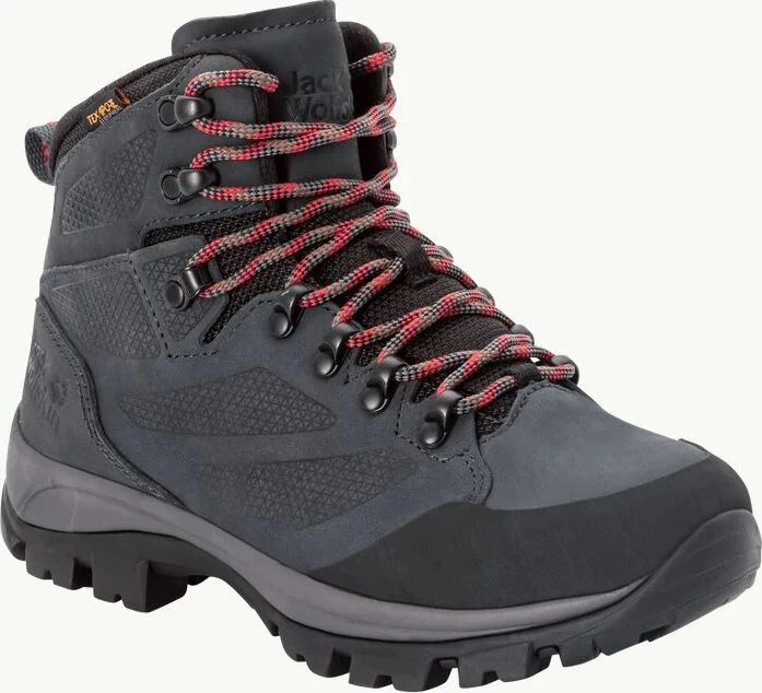 Jack Wolfskin Rebellion Texapore Mid grau/rot (Damen)