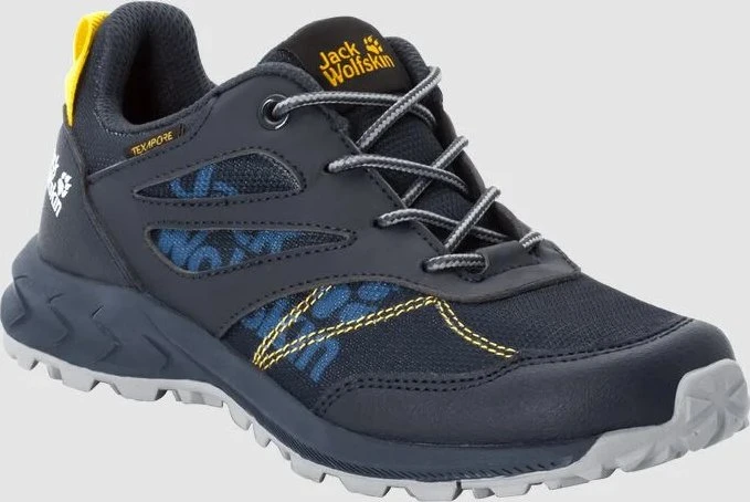 Jack Wolfskin Woodland Texapore Low dark blue/yellow (Junior)