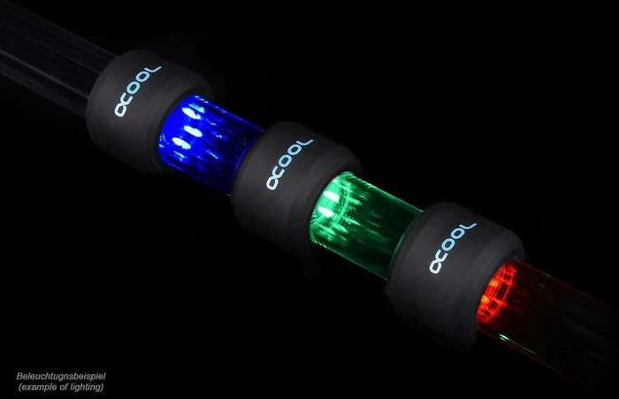 Alphacool Aurora Hardtube LED Ring 16mm, RGB beleuchtet, schwarz