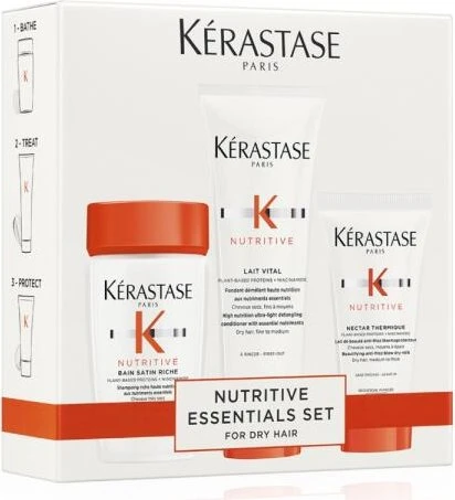 Kérastase Nutritive Shampoo 80ml + Conditioner 75ml + Hitzeschutz 50ml Geschenkset